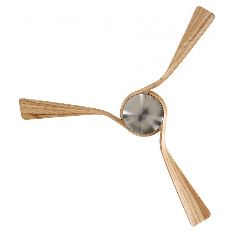 Ventilateur de plafond design avec pales bois massif  lamellées collées