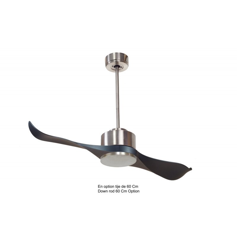 Modulo de KlassFan -  Super déstratificateur d'air thermostat  gris basalte et chrome brossé idéal pour 40 à 60 m² KL_DC1_P1Wo