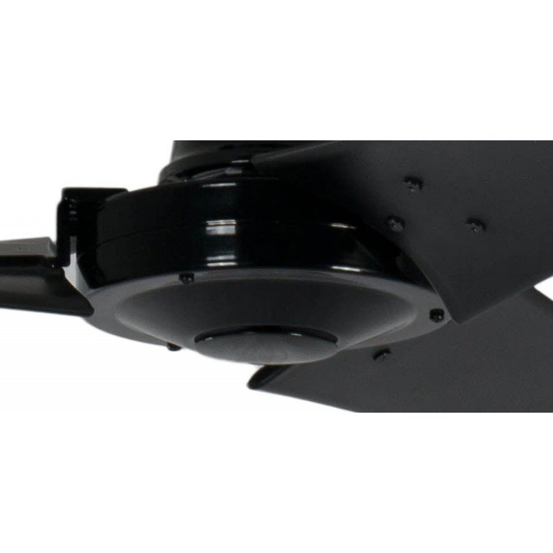 Ventilateur de plafond industriel Noir 142 cm avec télécommande Pepeo