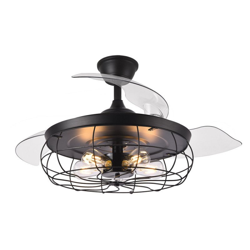 Ventilateur De Plafond Avec Lumière 107cm – Télécommande, 6 Vitesses, Silencieux, Réversible été/hiver – Blanc