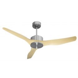 Modulo Regular Exterior - un ventilateur pour extérieur IP44, DC 127 cm Chrome pales abs marron sans Lumière20 à 30 m²