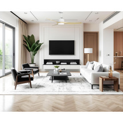 Modulo Regular Exterior - un ventilateur pour extérieur IP44, DC 127 cm Blanc pales abs marron sans Lumière20 à 30 m²