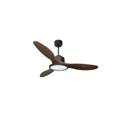 Modulo de KlassFan - Ventilateur de plafond DC  Led Dimmable noir et  bois foncé thermostat 26 à 40 m² KL_DC1_P5DW132_L2Bk