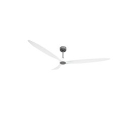 Le super destratificateur et ventilateur  HVLS Ouray, 223 Cm design chrome pales bois blanc , wifi thermostat.