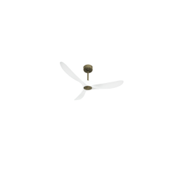 Ouray  de Klassfan - Ventilateur de plafond et destratificateur moteur DC Laiton pales bois blanc 25 à 40 m²...