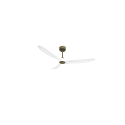 Ouray  de Klassfan - Ventilateur de plafond et destratificateur moteur DC Laiton pales bois blanc 45 à 55 m²...