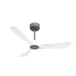 Ouray  de Klassfan - Ventilateur de plafond et destratificateur moteur DC Chrome pales bois blanc 10 à 20 m²...