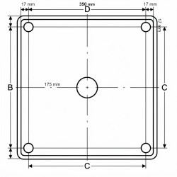 Support de ventilateur de plafond pour faux plafond 12-20 Cm