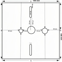 Support de ventilateur de plafond pour faux plafond 20-35