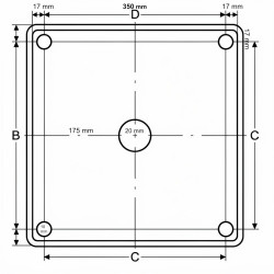 Support pour faux plafond de ventilateurs de plafond