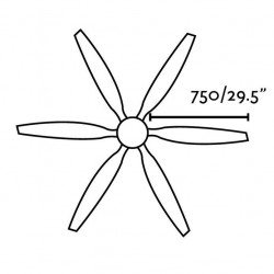 Ventilateur de plafond DC 168 cm avec lampe FARO TILOS 33466