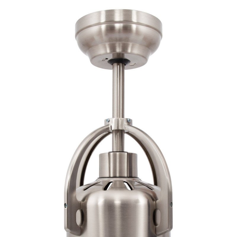 Ventilateur de plafond design klassfan Bell série limitée  chrome brossé avec lampe, télécommande