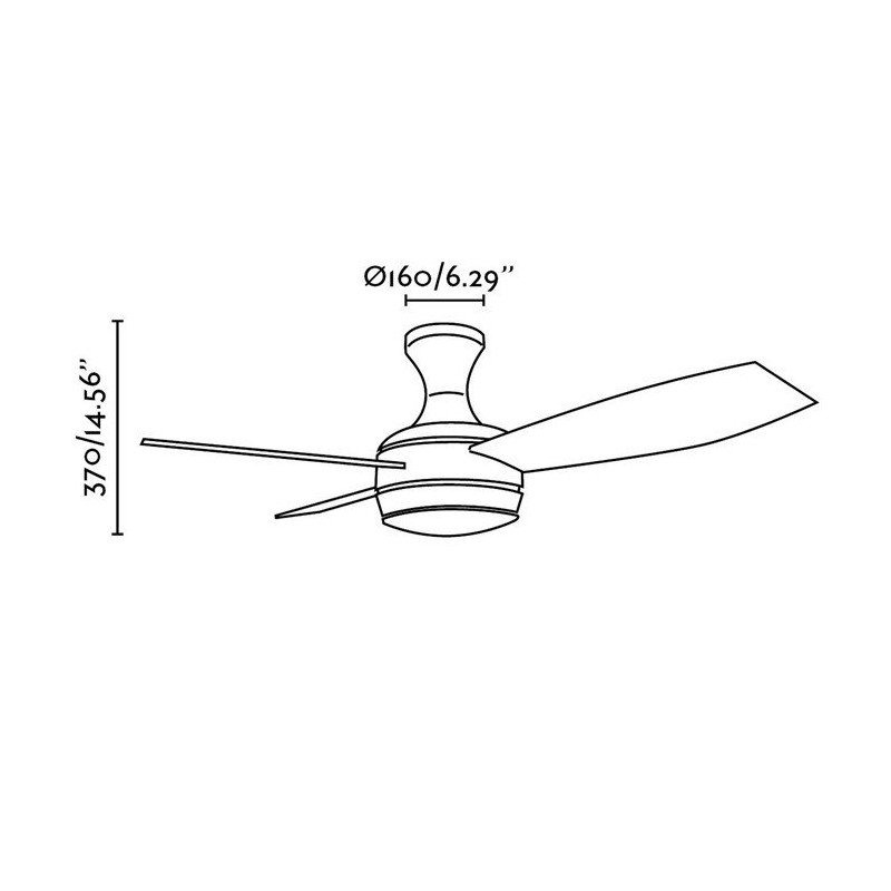 Ventilateur de plafond moderne 100 cm avec lampe, télécommande IR, FARO MINI UFO 33454